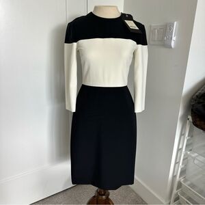 Rag & Bone Black White Carola Colorblock Dress Sz 2 Stretch Bodycon NWT $495